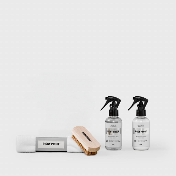 Piggy Proof Sneaker Care Kit met Protector 01, Deep Clean Solution 03, borstel en microvezeldoek