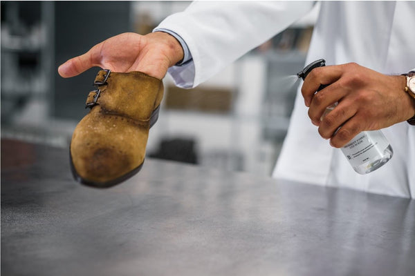 Suède schoenen schoonmaken met Piggy Proof
