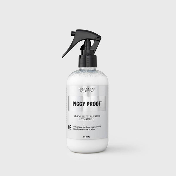 Deep Clean Solution 03 van Piggy Proof, het veilige alternatief voor schoenen in de wasmachine