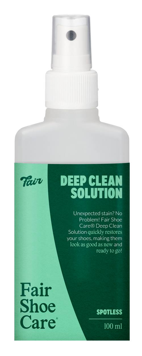 Fair Shoe Care Deep Clean Solution 100 ml spuitfles in verpakking