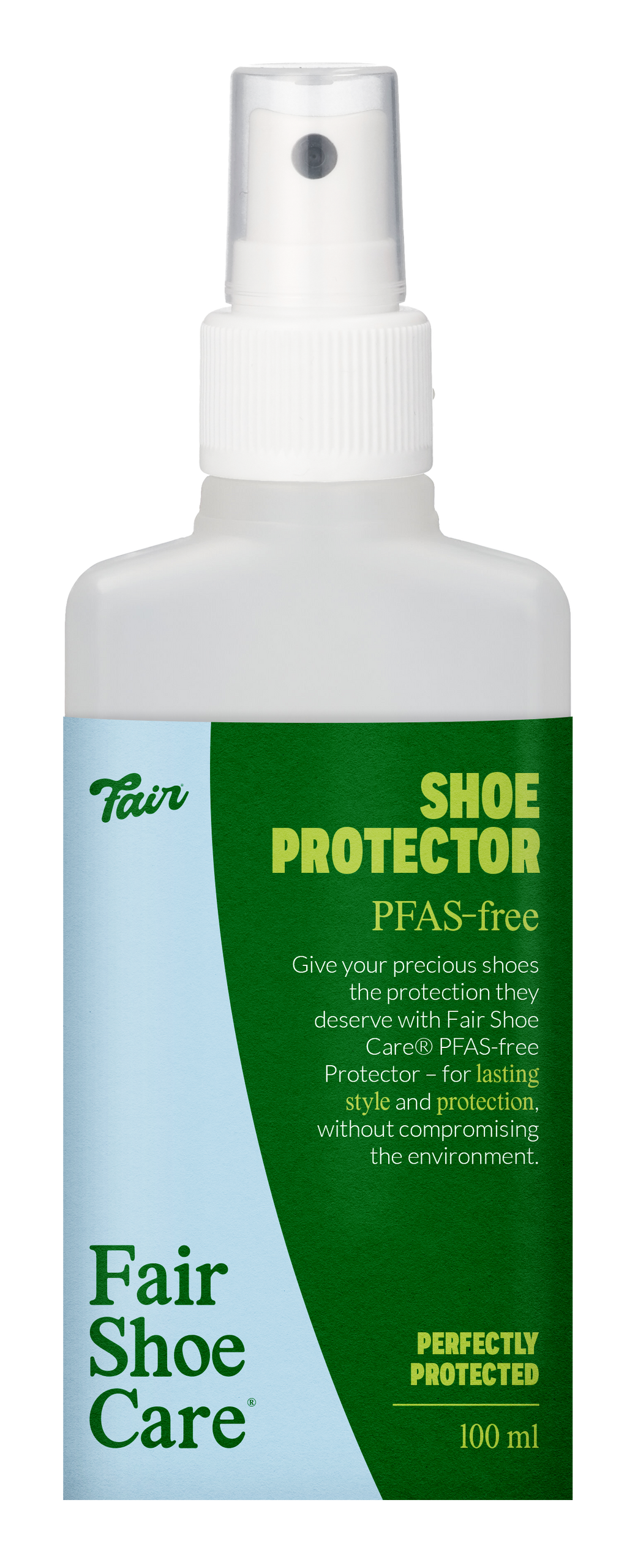 Fair Shoe Care Shoe Protector PFAS-free 100 ml spuitfles in verpakking